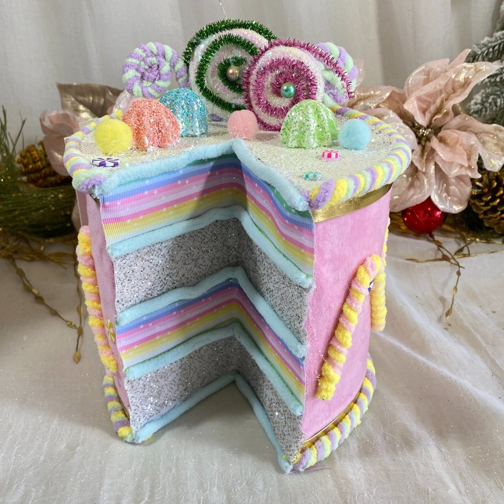 Cupcakes and Cashmere Pink Christmas Tree Topper Cake Pastel Sugar Land Decor